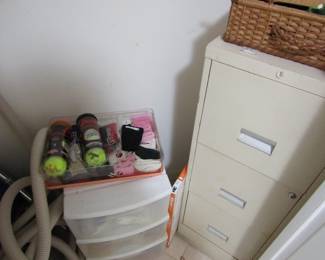 file cabinet and more tennis equipment