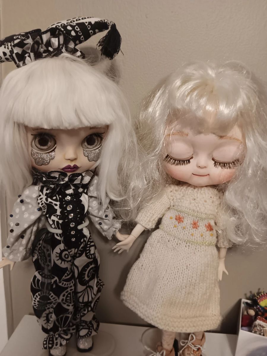 Sample of many Blythe dolls, custom made by our client