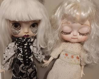 Sample of many Blythe dolls, custom made by our client