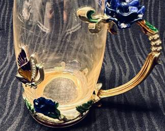 Belupai Glass - Butterfly and Flower - Mug