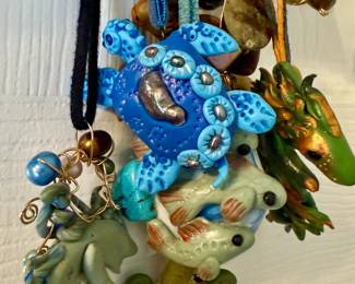 Handmade Resin Ocean Pendants - Turtle - Fish
