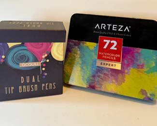 GGC Quill Dual Tip Brush Pens - Arteza 72 Watercolor Pencils