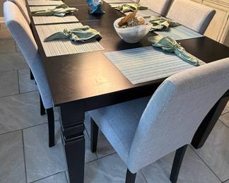 East West Furniture Dining Table with 8 chairs