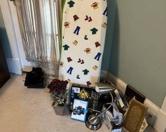 Ironing board and lots of items that can be repurposed for your everyday life