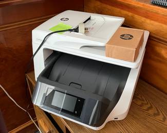 HP OfficeJet Pro 8710 Wireless All-in-One Printer. Features scanning, copying, and fax capabilities. Good condition.