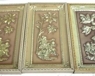 5443 - 3 Framed Wall Hangings 15 x 8