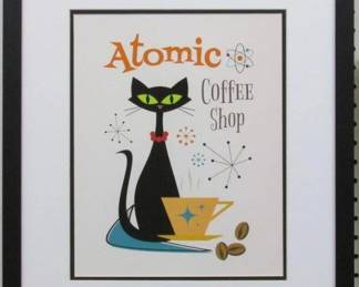 9026 - MID CENTURY MODERN COFFEE SHOP 16.5 X 20.5