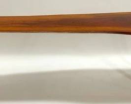 9206 - MCM Walnut Live Edge Slab Top Bench 15 x 56 x 13.5