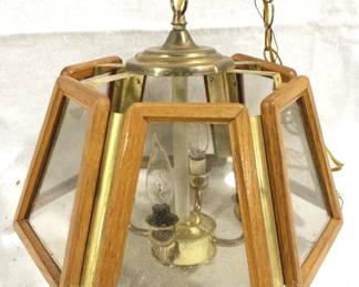 4218 - Vintage Hanging Light Fixture - 18" x 12" You are buying a used as-is electric/electronic item. We do not guarantee all components are present, and if it is not expressly stated, it is untested.