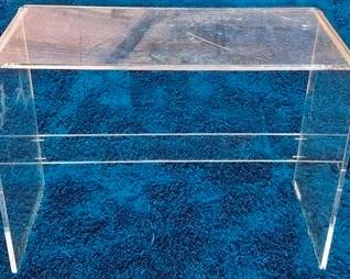 9235 - Vintage Acrylic Waterfall Console Table 29 x 38 x 15