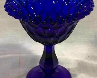 9343 - Fenton Cobalt Blue Compote 6 x 5