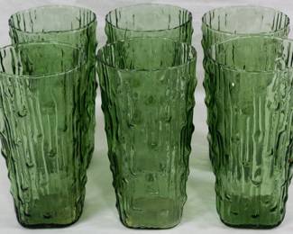 698 - 6 Anchor Hocking Bamboo 6" Tumblers
