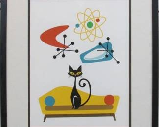 9020 - CAT ON YELLOW SOFA 17 X 20