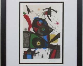 9007 - ODA A MIRO PLATE #3 PRINT BY JOAN MIRO 15.5 X 19