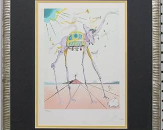9086 - CELESTIAL ELEPHANT PRINT W/COA BY SALVADOR DALI 16.5 X 20