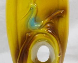 579 - Vintage Hull USA Pottery Peacock Vase (Chipped) 11"