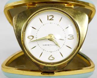 465 - Miniature Westclox Clock 3x3x2 You are buying a used as-is electric/electronic item. We do not guarantee all components are present, and if it is not expressly stated, it is untested.
