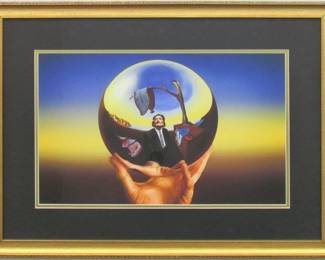 9080 - SPHERE OF REFLECTION GICLEE BY SALVADOR DALI 27 X 23
