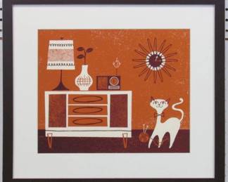 9025 - CAT W/ YARN 20.5 X 18