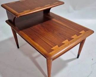 9243 - Lane Acclaim Walnut Step Down Side Table 21 x 21 x 28