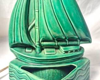 582 - Vintage Ship TV Light / Planter 9" plug is missing You are buying a used as-is electric/electronic item. We do not guarantee all components are present, and if it is not expressly stated, it is untested.