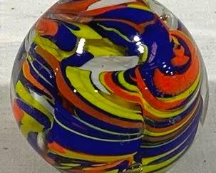 9389 - Art Glass Paperweight 3"
