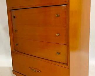 4309 - Mid Century Bookcase Full Size Bed Frame 38 x 56 x 87