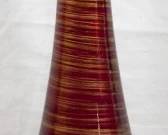 591 - Red/Green Art Glass Decanter 22"