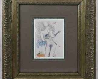 1572 - "Snail Breast" Salvador Dali Ltd Edition Print 89/175, 20x18.5