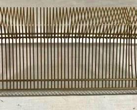 9335 - Vintage Brass Stand for Records 7 x 18 x 7
