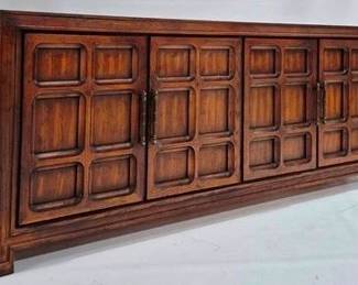 9270 - Graphical Brutalist Credenza by Century 31.5 x 76 x 19
