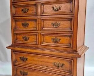 9241 - Thomasville Vintage Chest on Chest 58 x 42 x 21