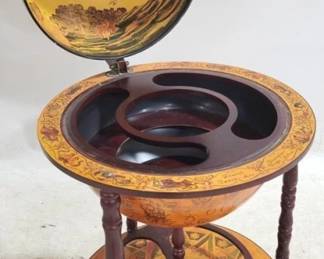 6038 - Reproduction 16th Century Old World Globe Bar 36 x 22