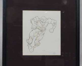 1368 - Framed Sketch 13.5x13