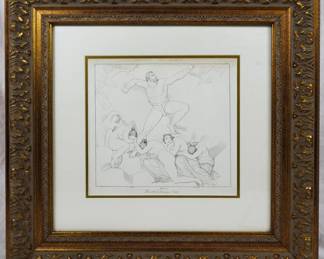 1556x - Compositions from the Tragedies of Aeschylus John Faxman, 1831 Engraving 23x24