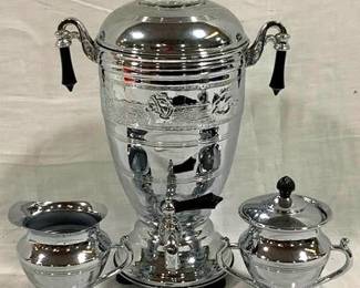 9367 - 3 Pc Percolator, Creamer & Sugar Set 13" tall