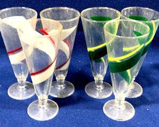 4100 - Set of 6 Glasses - 7.5" Tall