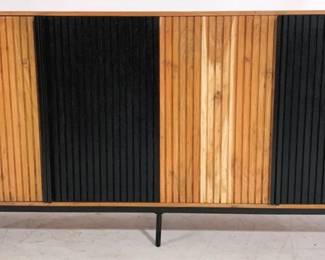 4334 - Sculptural 4-door Mid-Century Style Sideboard 27 x 77 x 18