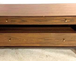 3162 - Mid Century 2 Door Credenza stain loss 27" x 78" x 19"