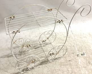3031 - Vintage Metal Cart - 23" x 28" x 9"