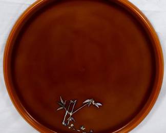 586 - Korean Lacquer Serving Tray 13"