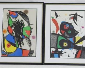 325 - 4 Joan Miro Mid-Century Design Prints 21x16