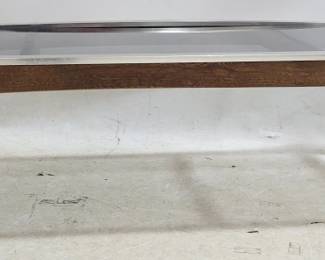 6033 - Vintage Smokey Glass Coffee Table 15 x 53 x 21