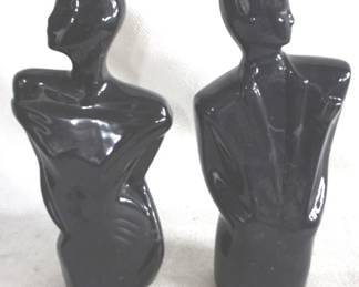 7965 - Man & Woman Ceramic Statues - 14" Tall