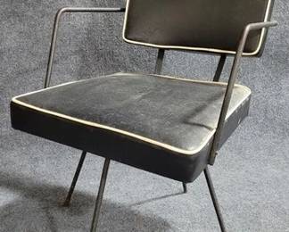 7314 - Atomic mid-century swivel arm chair 31 x 20 x 18