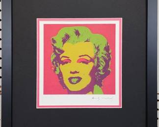 9013 - MARILYN MONROE PRINT BY ANDY WARHOL 16.5 X 17