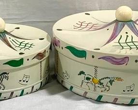9391 - 2 Circus Tent Tins 4 x 11 & 3 x 8