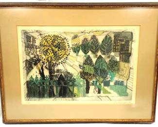 9668 - Runacher 1967 Jordinaw Soleil Signed #12.85 27" x 21"