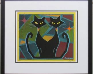 9037 - HERE IS LOOKING AT YOU 2 HAND SIGNED GICLEE by Ivy Lowe - 22 X 19.75