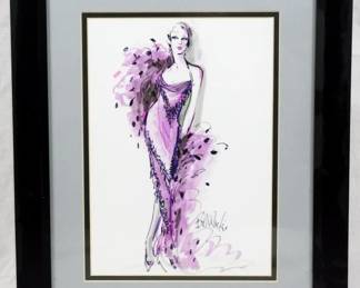 621 - Bob Mackie Cocktail Hour No 2 Framed Print 16x13.5